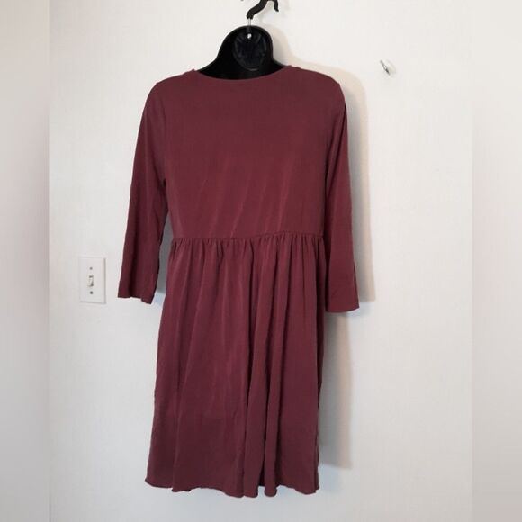 American Eagle burgundy babydoll dress - Picture 2 of 6